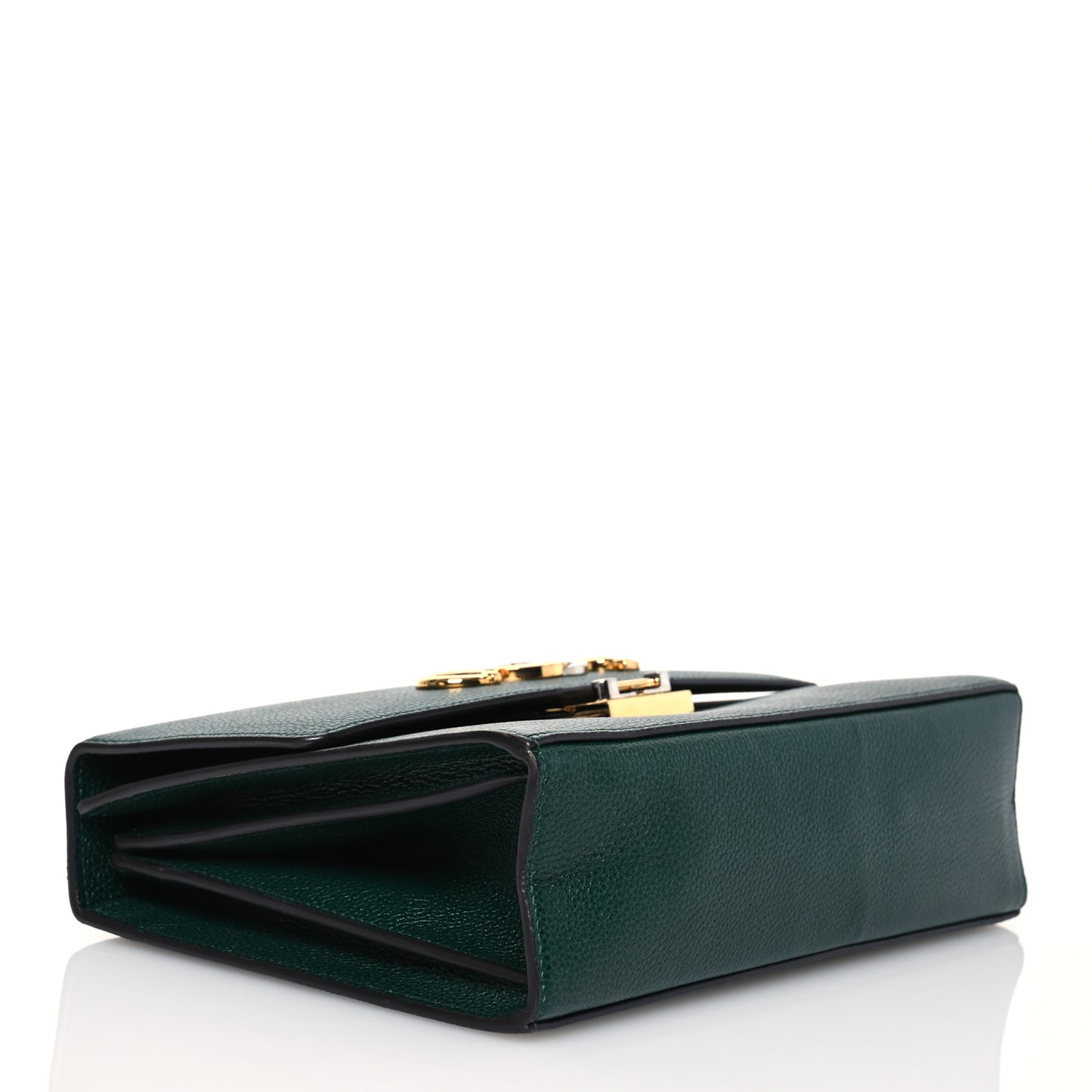 Grainy Calfskin Small Zumi Shoulder Bag Vintage Green