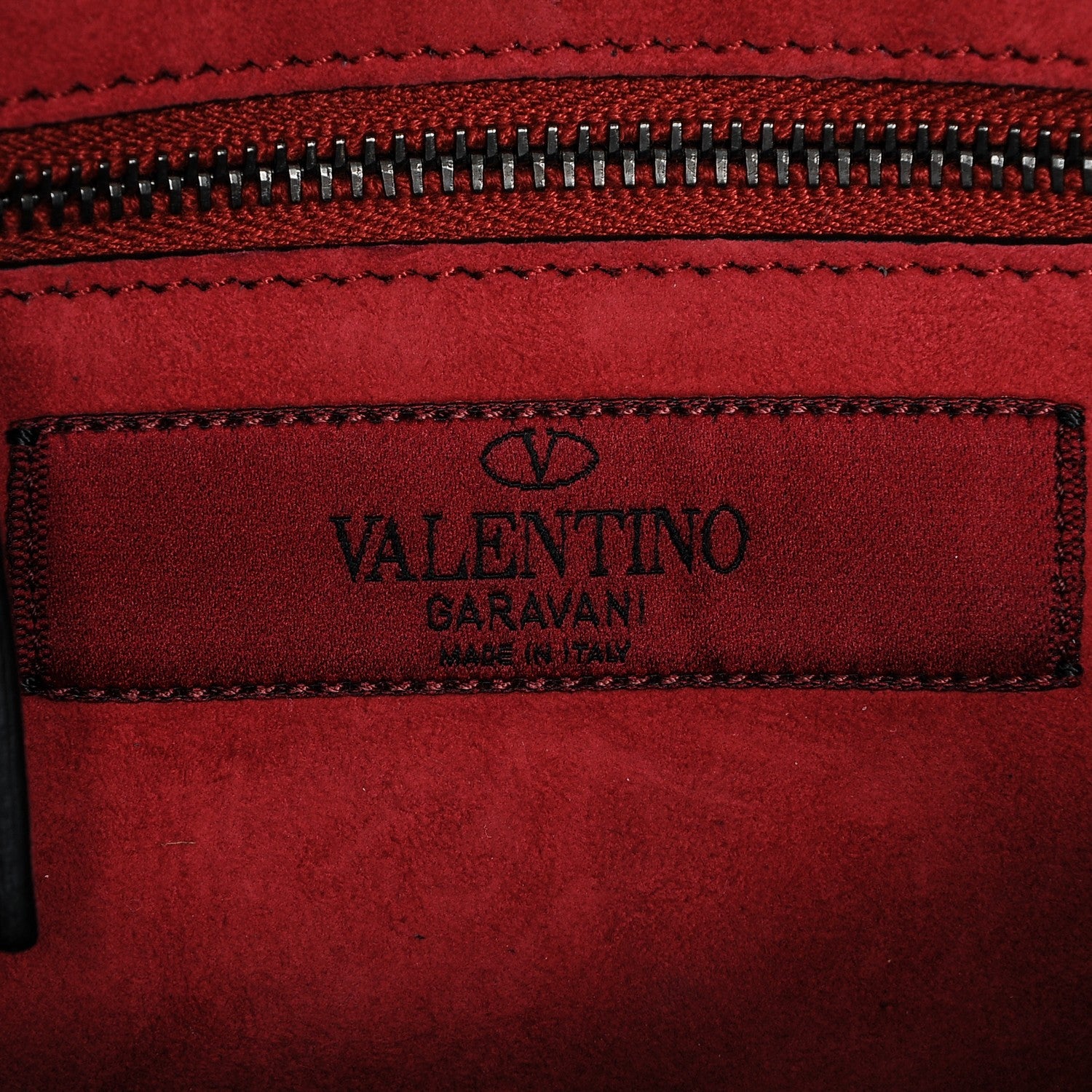 Valentino Garavani Lambskin Rockstud Spike Wallet on Chain Black 6 of 6