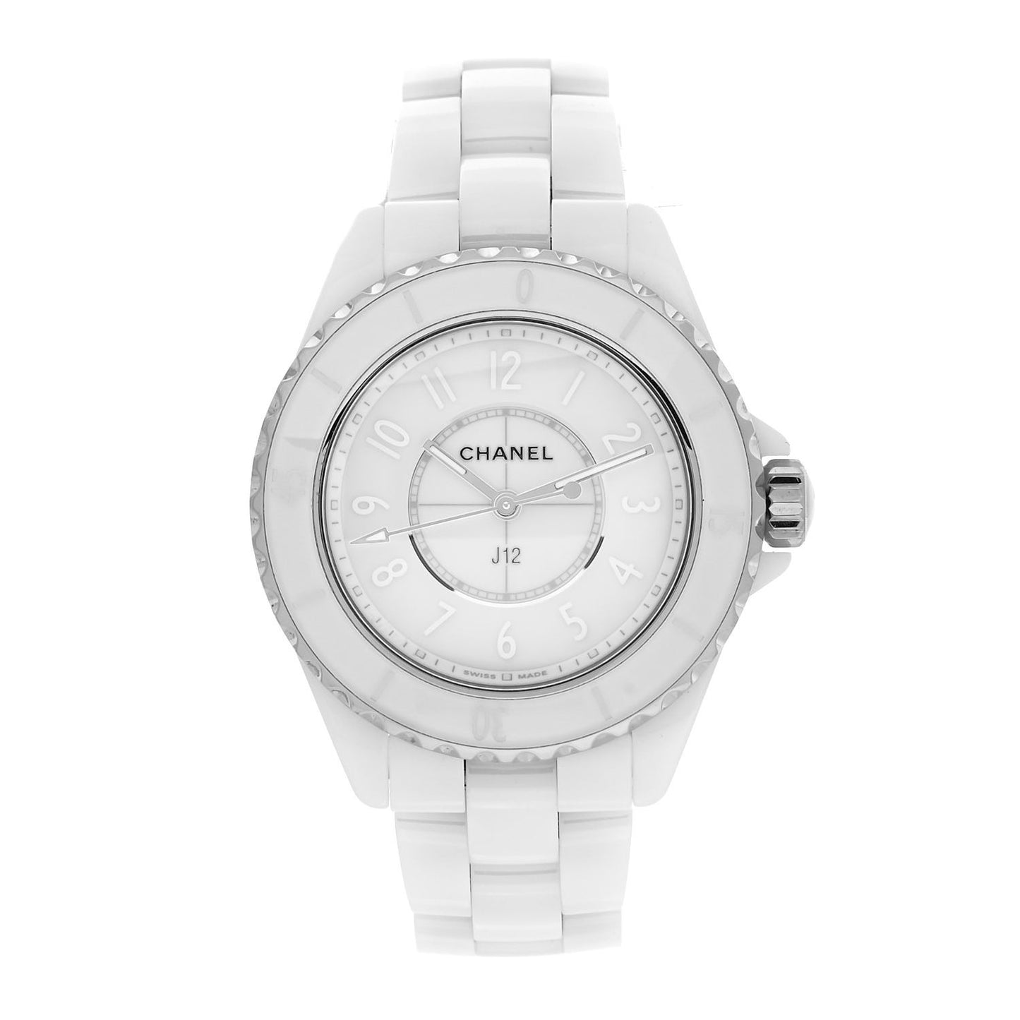 Stainless Steel Ceramic 33mm J12 Quartz Watch White