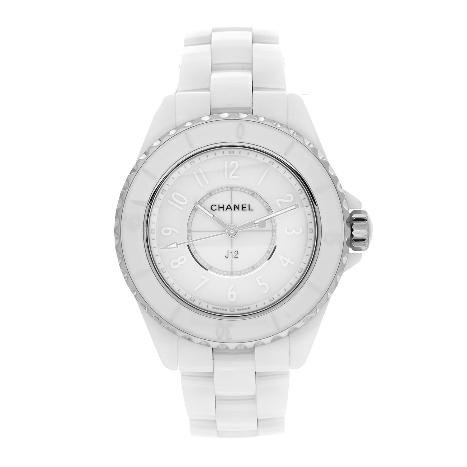 Chanel Stainless Steel Ceramic 33mm J12 Quartz Watch White 1 of 5