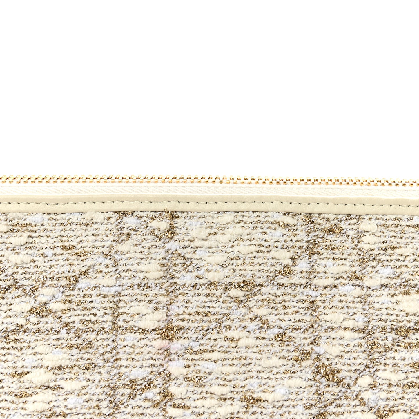 Tweed Cannage DiorStar Hobo Bag White Gold