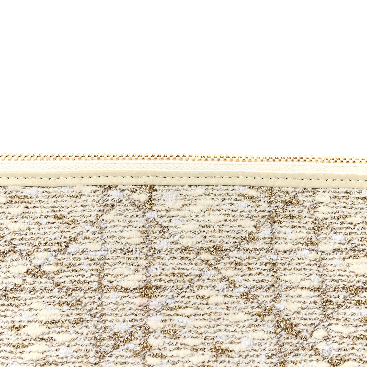 Christian Dior Tweed Cannage DiorStar Hobo Bag White Gold 8 of 10