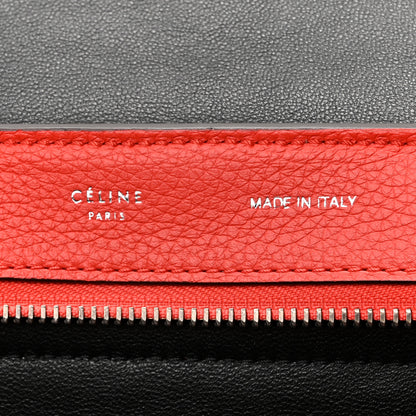 Celine Drummed Calfskin Suede Medium Trapeze Vermillion 6 of 17