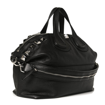 Givenchy Waxy Grained Calfskin Studded Medium Nightingale Black 3 of 12