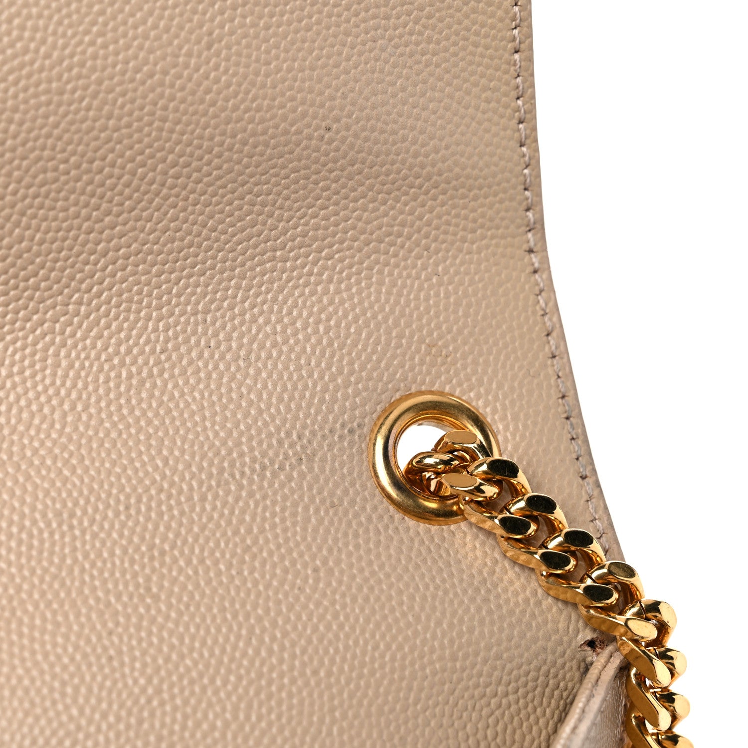 Saint Laurent Grain De Poudre Small Monogram Kate Satchel Dark Beige 15 of 24