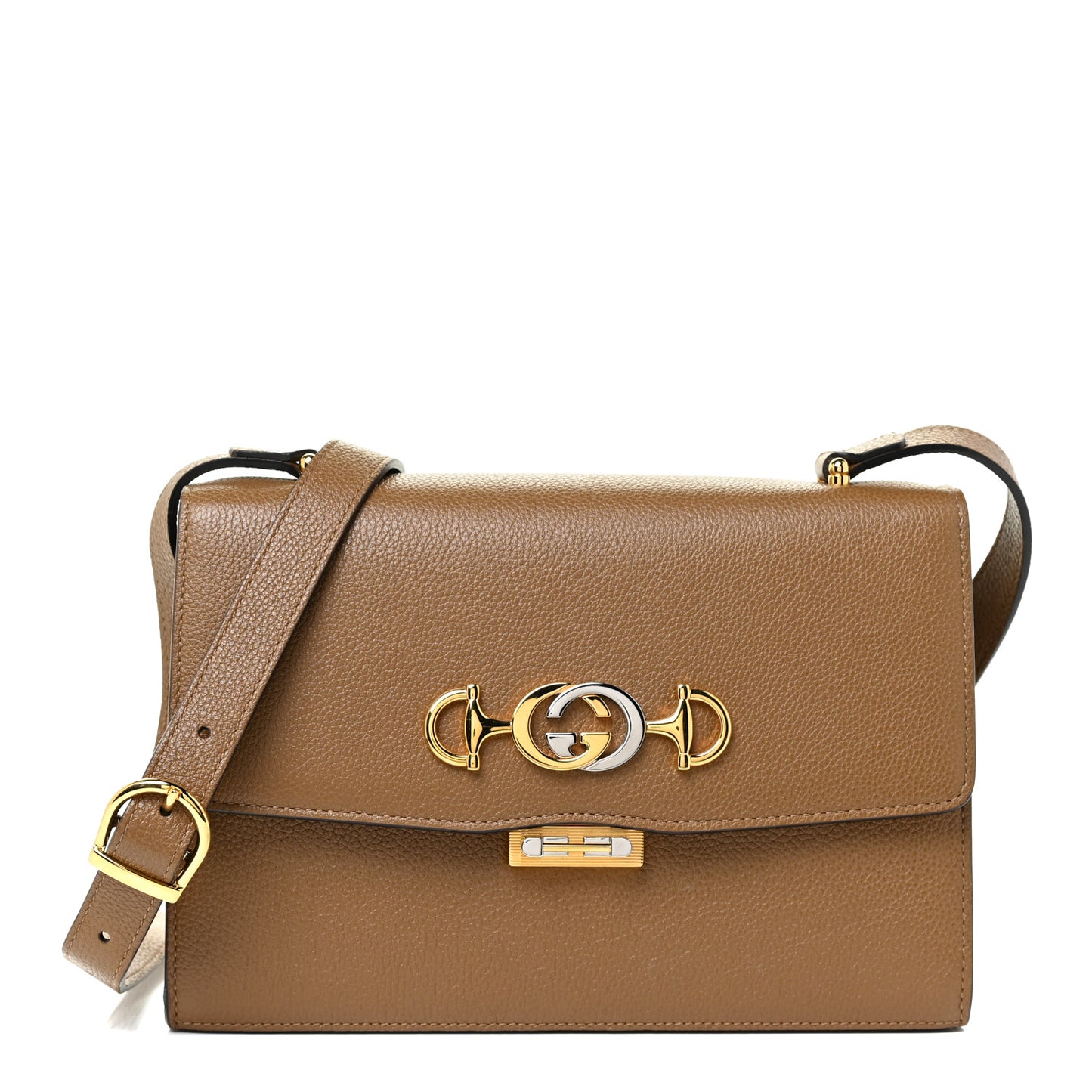Grainy Calfskin Small Zumi Shoulder Bag Friky Taupe