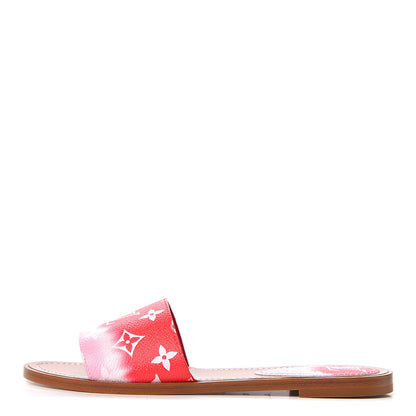 Louis Vuitton Monogram Escale Lock It Flat Mule 38 Rouge 1 of 9