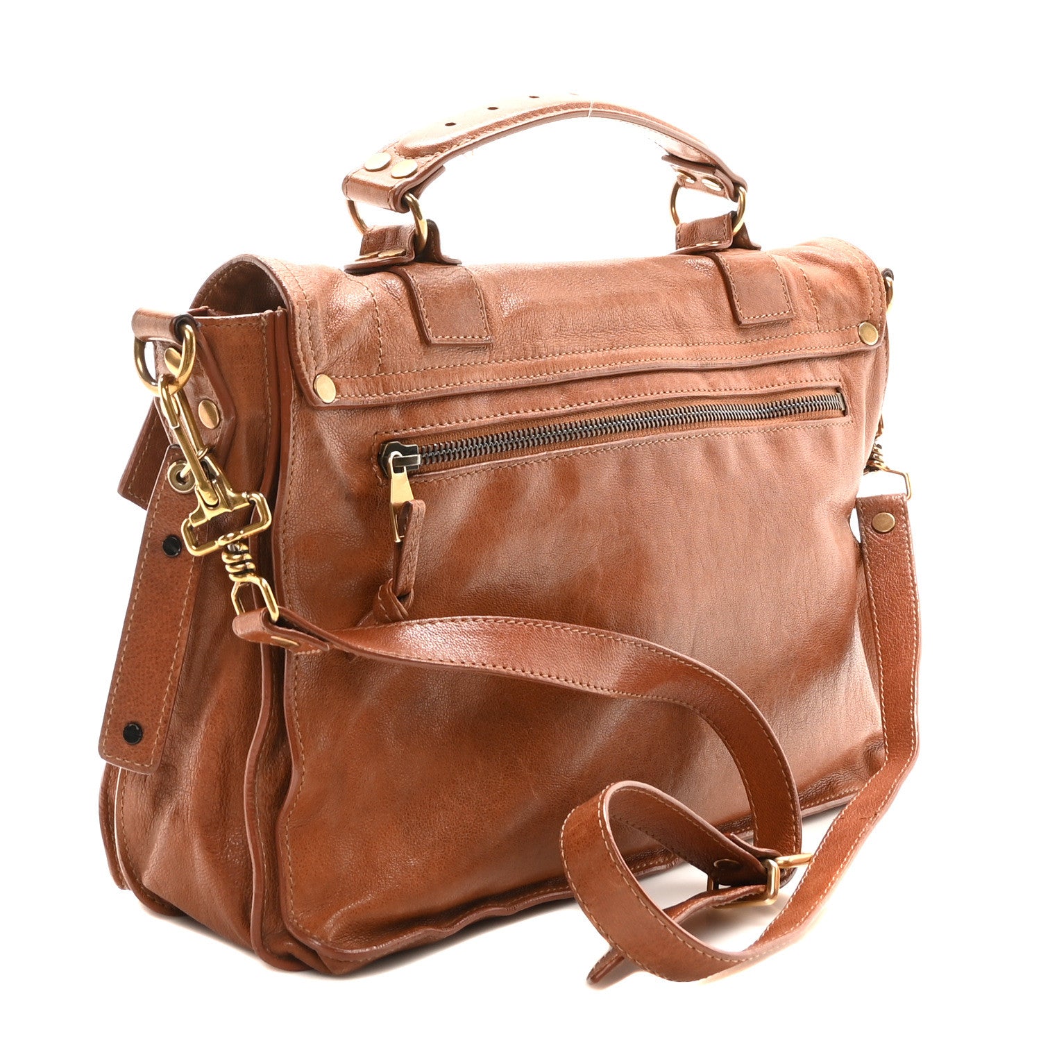 Proenza Schouler Lambskin Medium PS1 Satchel Saddle 3 of 10