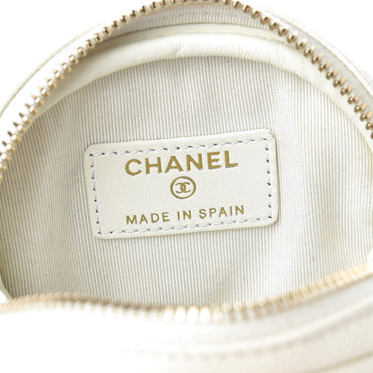 Chanel Caviar Quilted Zip Around Classic Coin Purse White 6 of 8