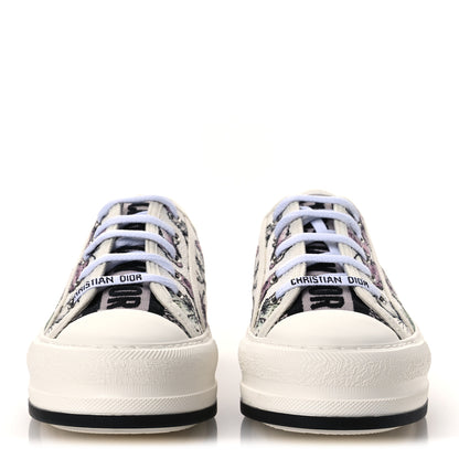 Christian Dior Canvas Jardin Botanique Embroidered Womens Walk'N'Dior Low Top Sneakers 38.5 White Multicolor 3 of 10