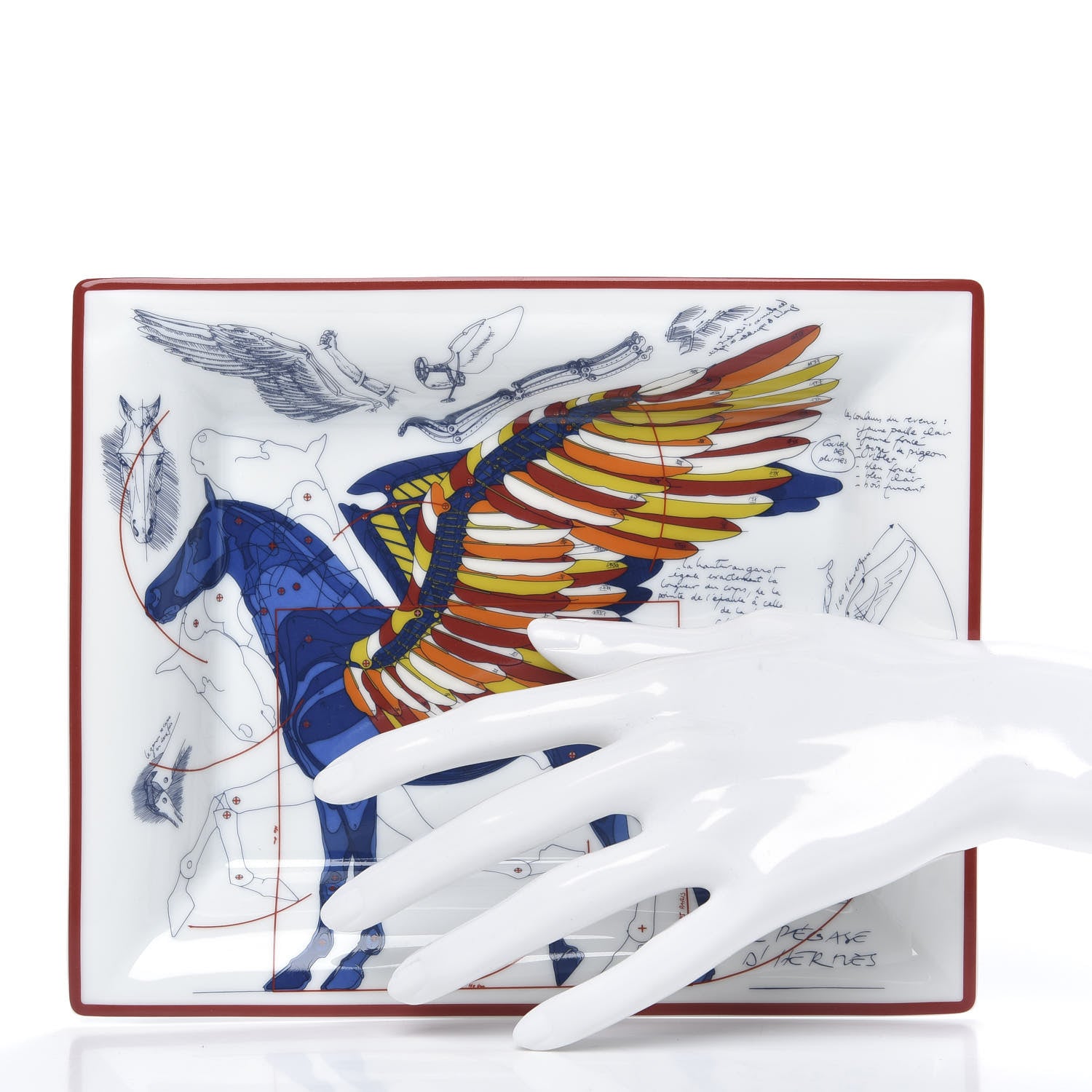 Hermes Porcelain Pegase Change Tray Anis Outremer 2 of 6