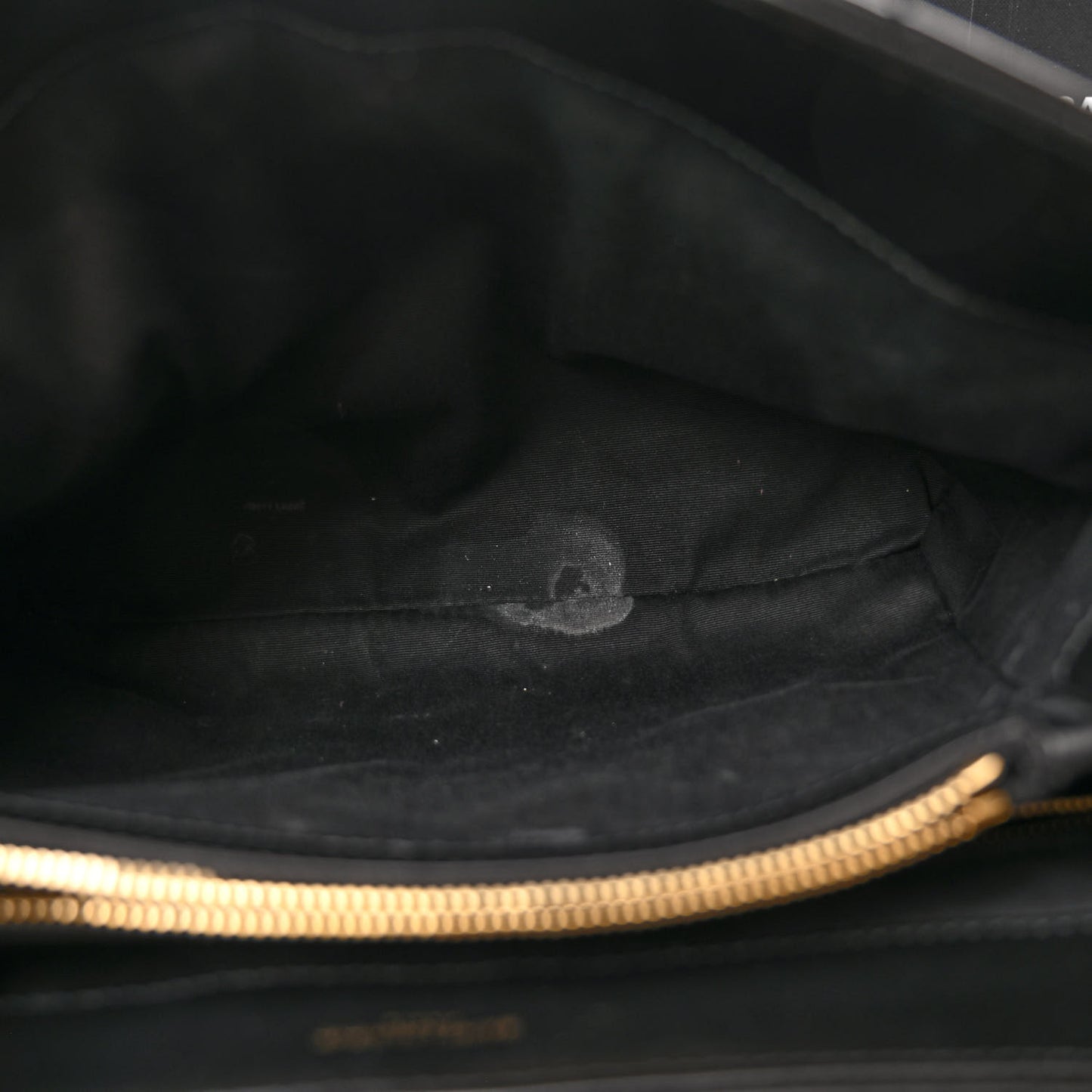 Calfskin Y Quilted Monogram Medium Loulou Chain Satchel Black