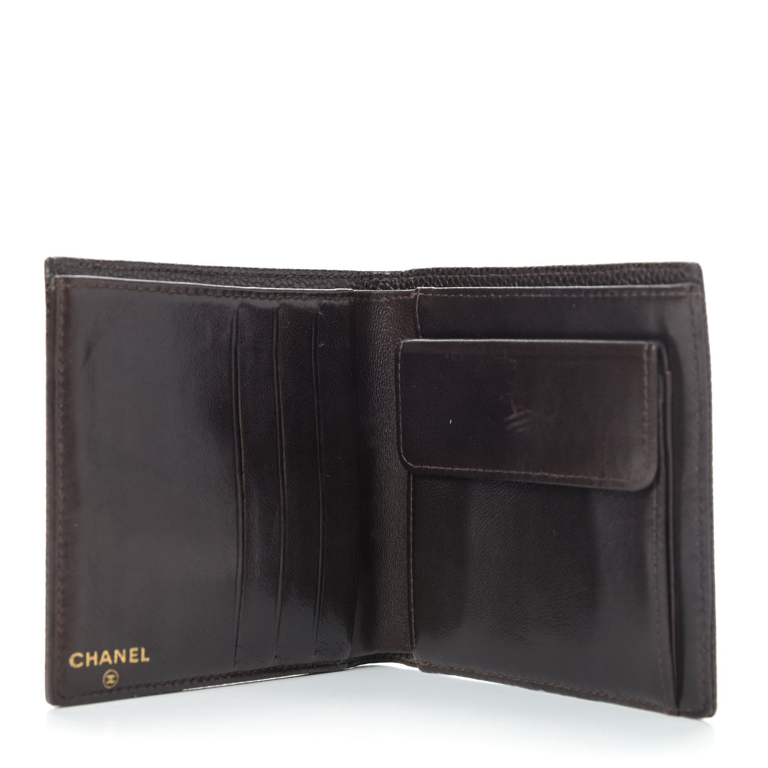 Chanel Caviar Timeless CC Compact Flap Wallet Burgundy 4 of 4