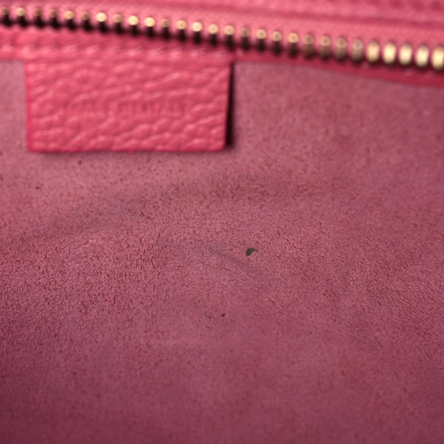 Drummed Calfskin Nano Luggage Flamingo