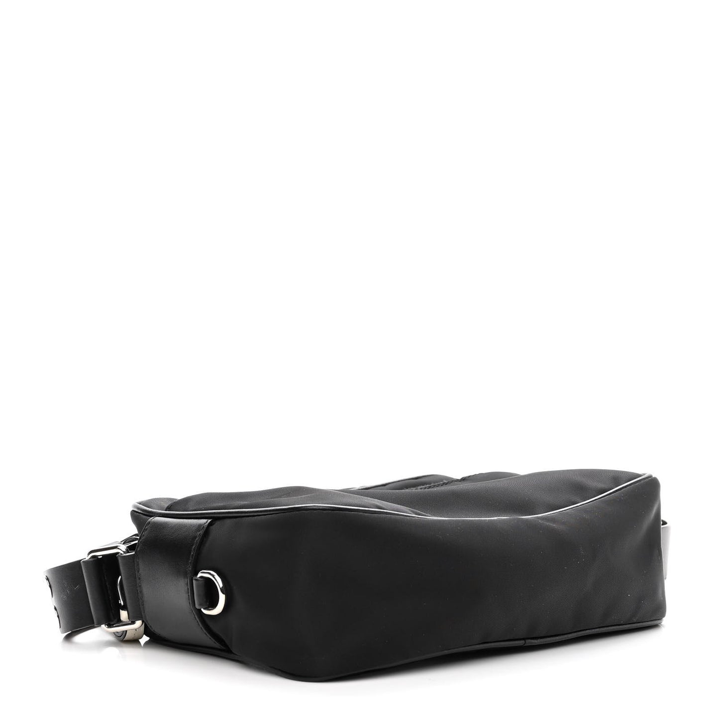 Tessuto Nylon Studded New Vela Shoulder Bag Black Bianco
