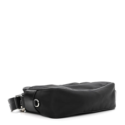 Prada Tessuto Nylon Studded New Vela Shoulder Bag Black Bianco 4 of 9