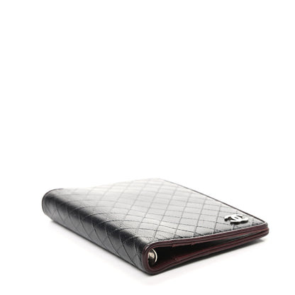 Chanel Glazed Calfskin Diamond Stitched Agenda Cover Black 4 of 7