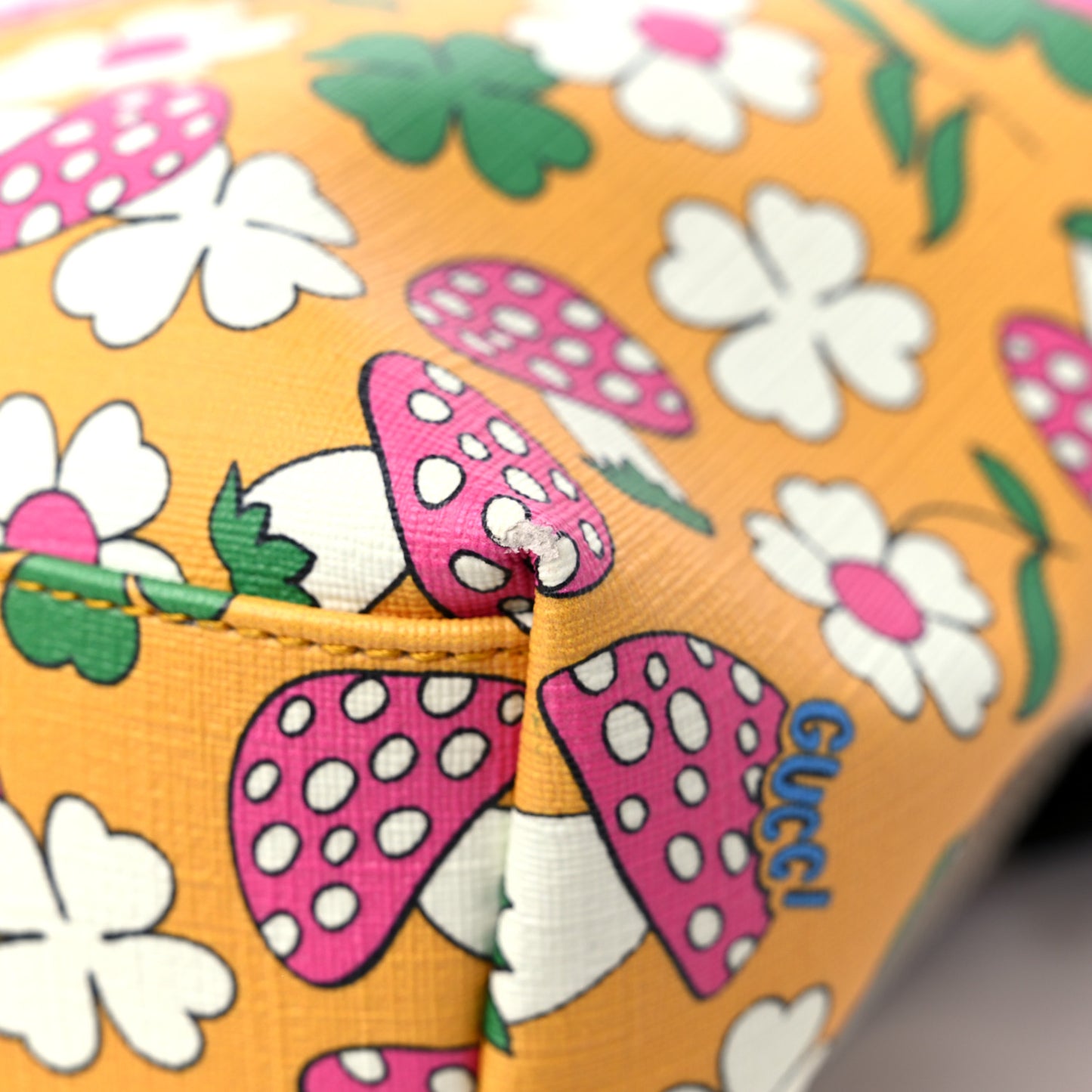 Canvas Childrens Flower Mushroom Print Backpack