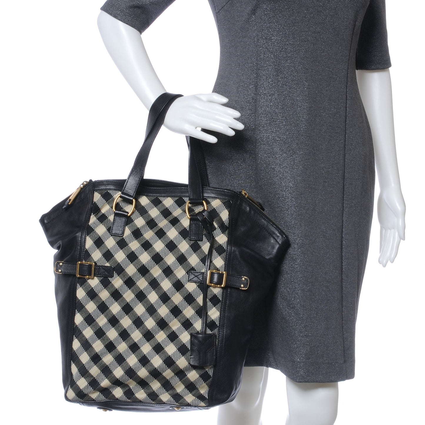 Leather Vichy Large Downtown Black