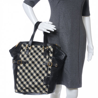 Saint Laurent Leather Vichy Large Downtown Black 2 of 8