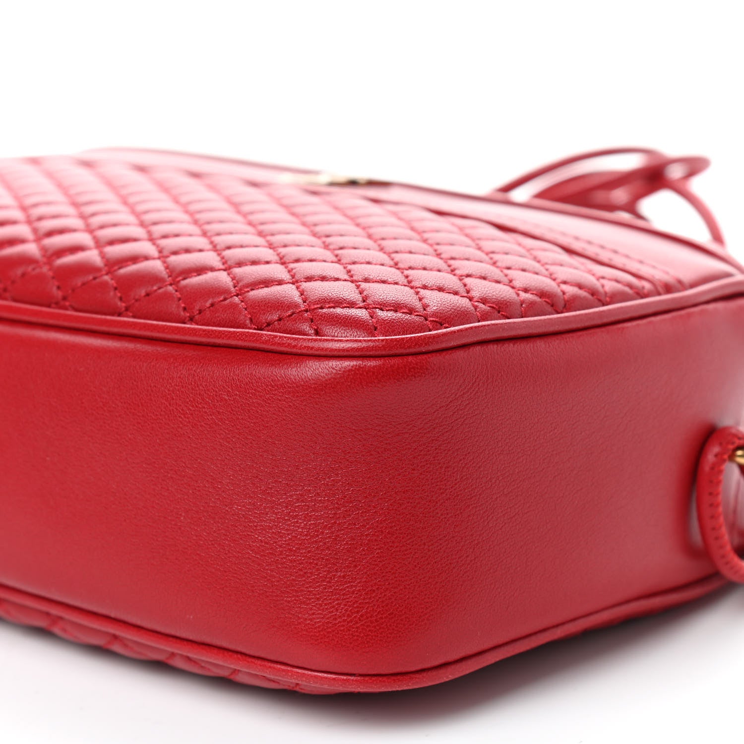 Saint Laurent Lambskin Quilted Monogram Victoire Camera Bag Rouge Eros 10 of 10