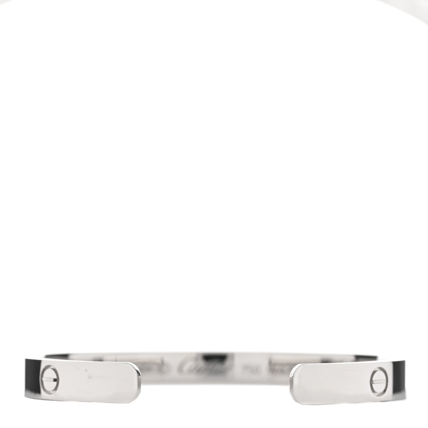 Cartier 18K White Gold LOVE Cuff Bracelet 17 2 of 3