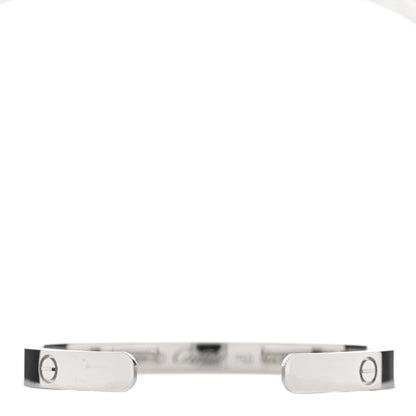 Cartier 18K White Gold LOVE Cuff Bracelet 17 2 of 3