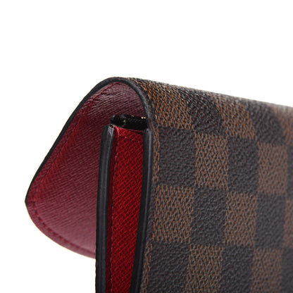 Louis Vuitton Damier Ebene Emilie Wallet Red 13 of 16
