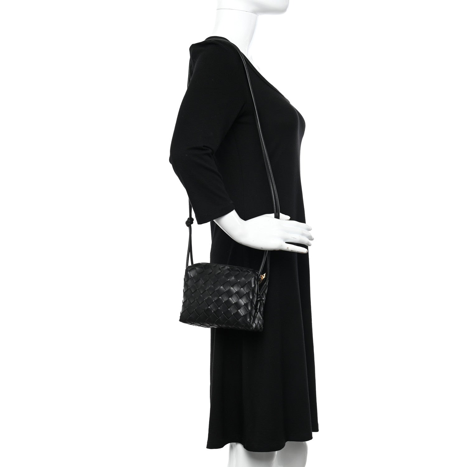 Bottega Veneta Nappa Intrecciato Mini Loop Camera Bag Black 2 of 9