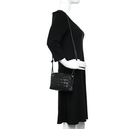 Bottega Veneta Nappa Intrecciato Mini Loop Camera Bag Black 2 of 9