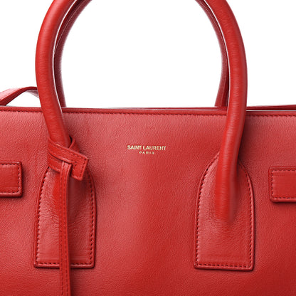 Saint Laurent Calfskin Small Sac De Jour Lipstick Red 10 of 10
