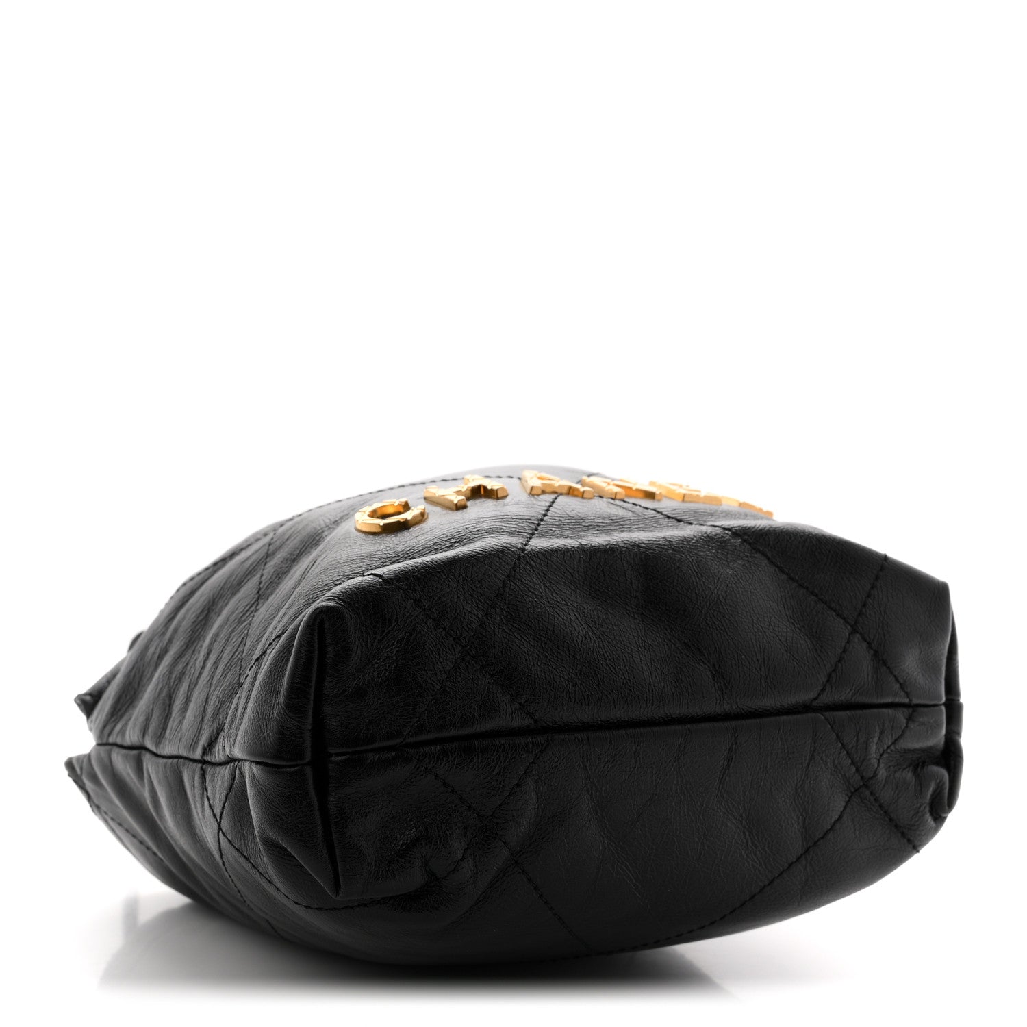 Chanel Shiny Crumpled Calfskin Quilted Pearl Mini Chanel 22 Black 5 of 12
