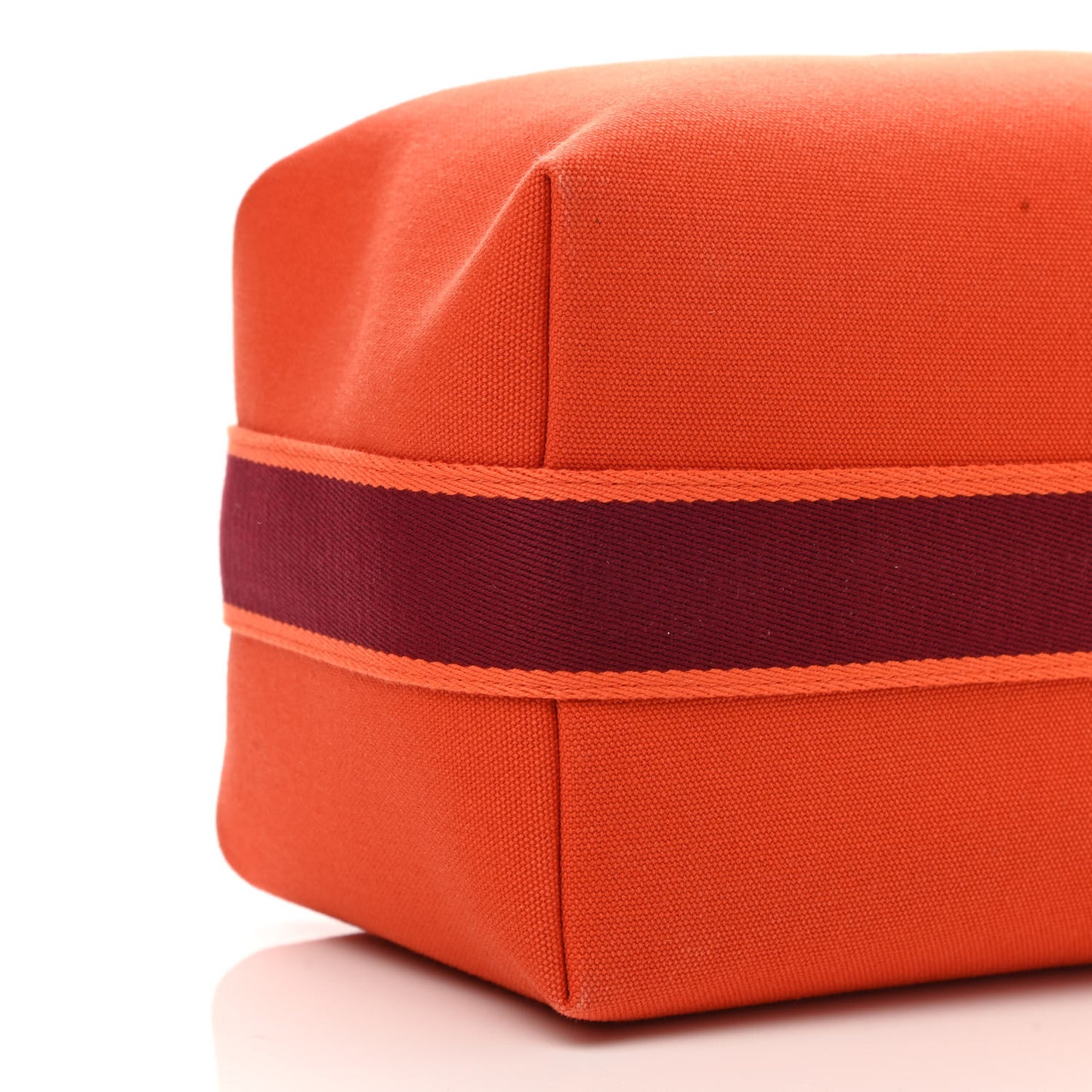 Canvas Large Bride-A-Brac Pouch Orange Feu Burgundy