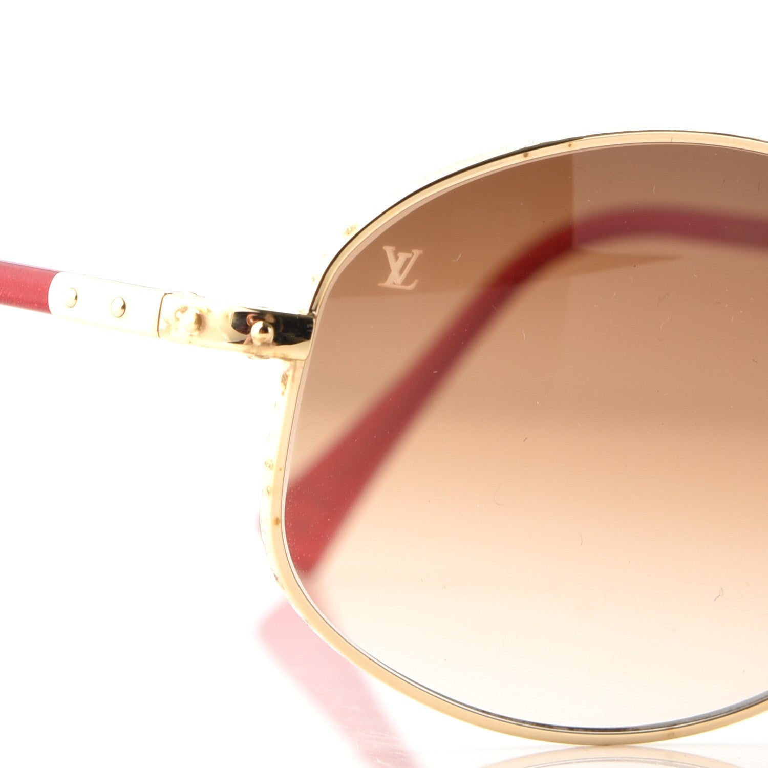Louis Vuitton Conspiration Aviator Sunglasses Z0081U Gold 7 of 7