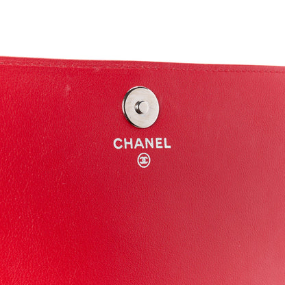 Chanel Patent Strass Wallet On Chain WOC Red 6 of 11