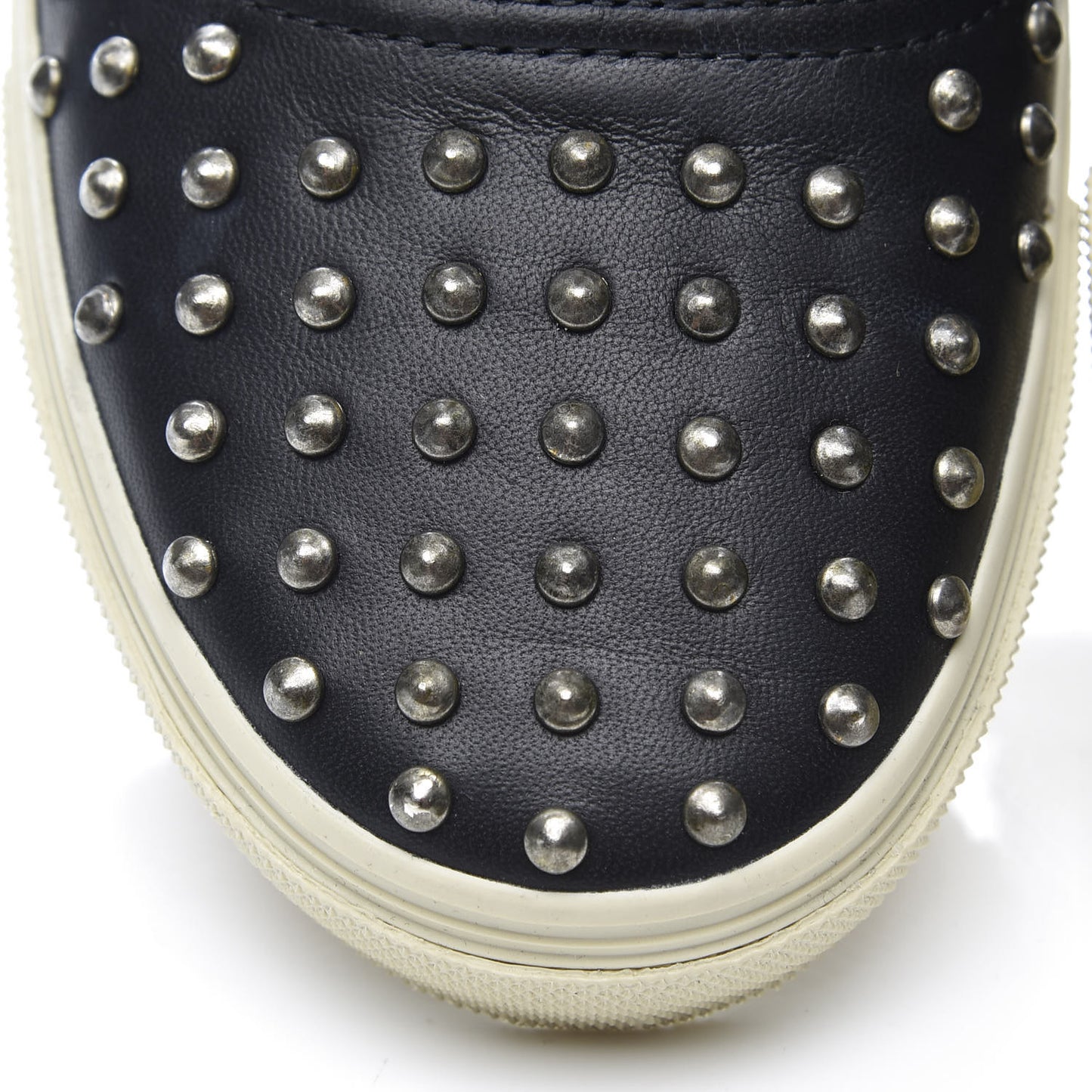Nappa Mens Studded Skate 20 Lace Up Sneakers 40 Black