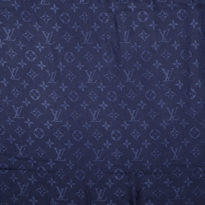 Louis Vuitton Wool Silk Monogram Shawl Blue Nuit 1 of 5