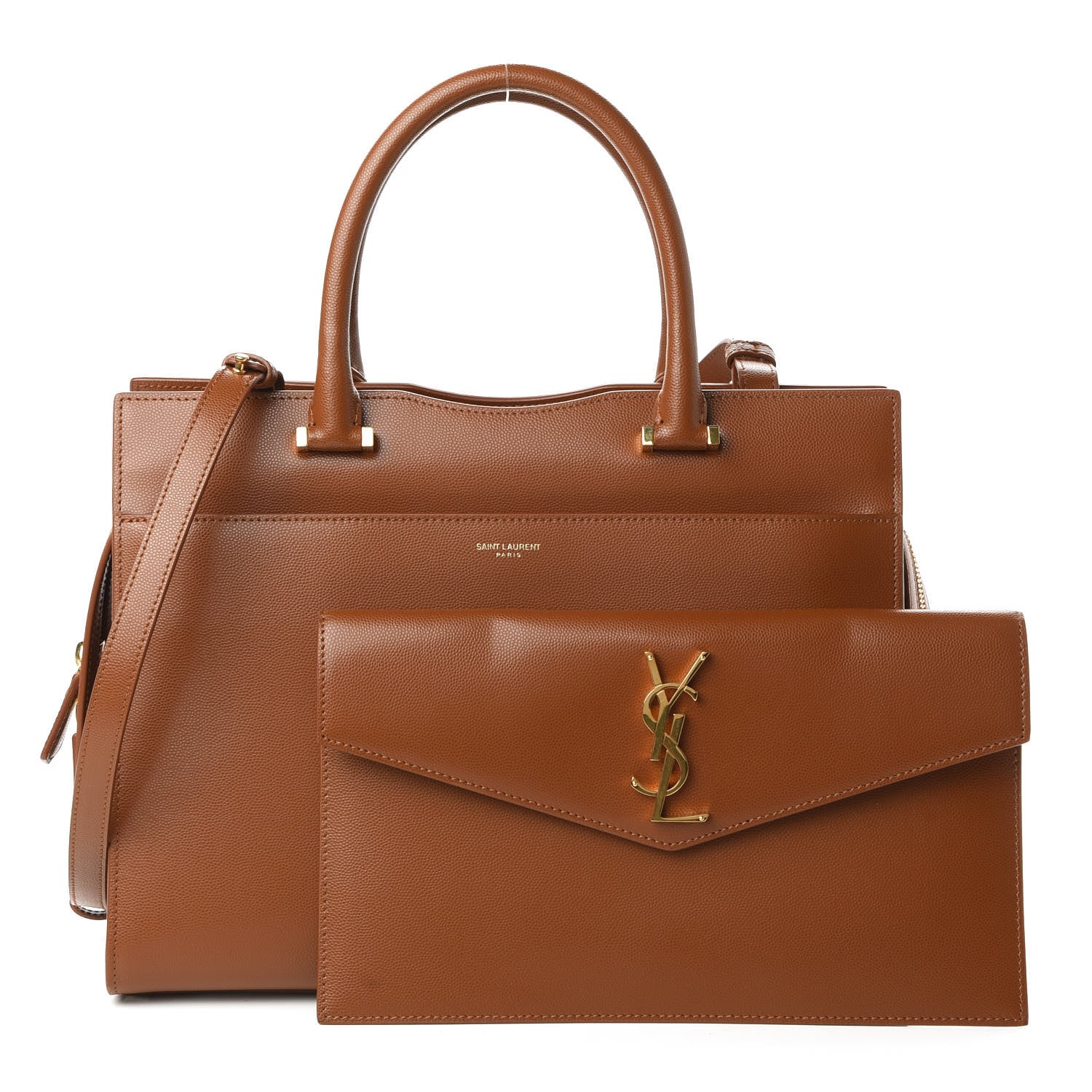 Saint Laurent Grain De Poudre Medium Uptown Tote Brick 10 of 10
