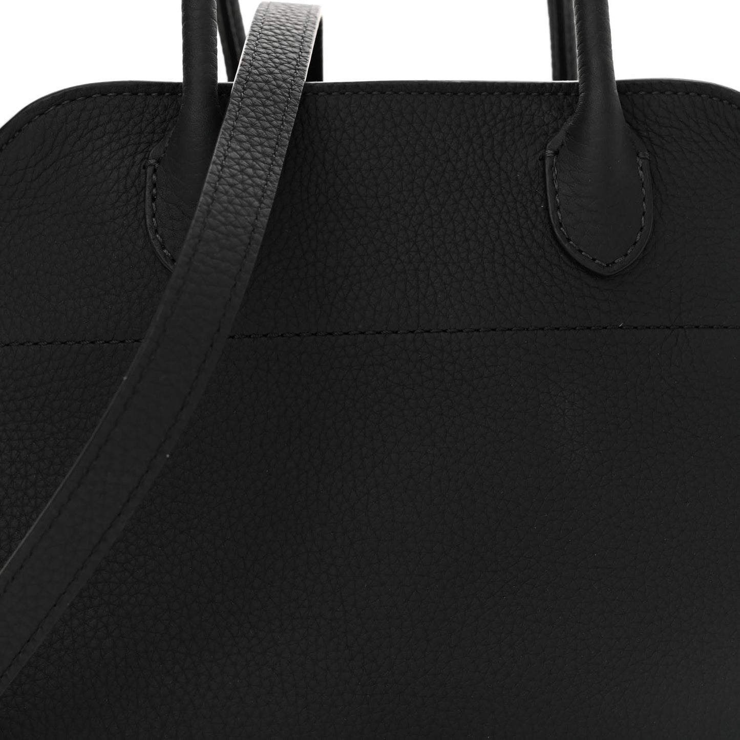 Grained Calfskin Soft Margaux 10 Bag Black