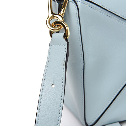 Loewe Calfskin Small Puzzle Bag Aqua 9 of 12