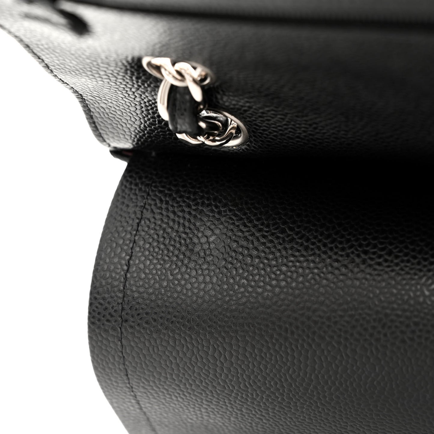Caviar Quilted Maxi Double Flap Black