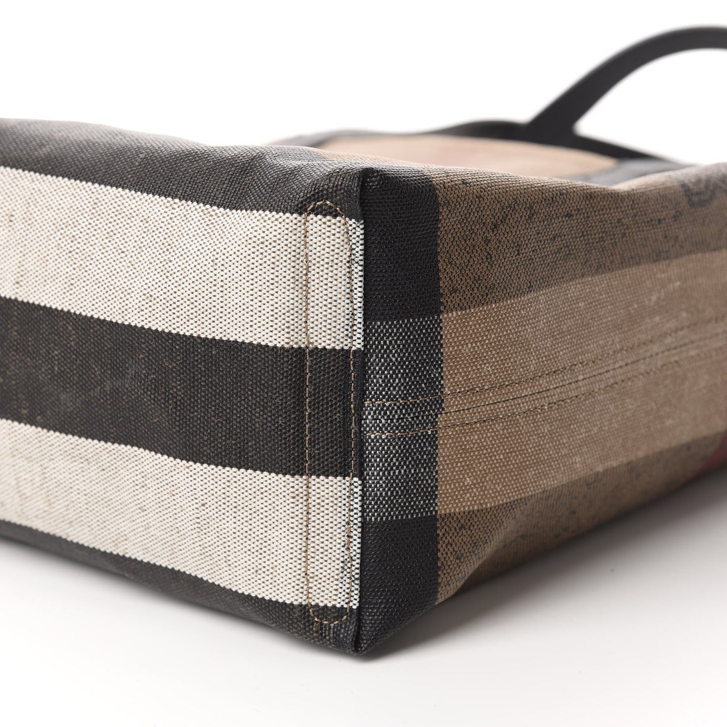 Coated Canvas Mega Check Medium Doodle Tote Black