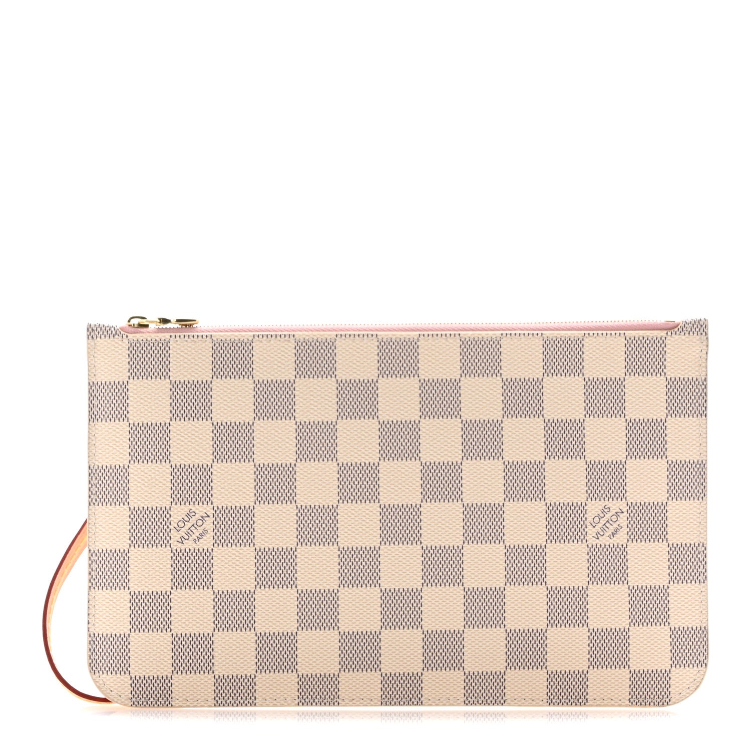 Louis Vuitton Damier Azur Neverfull MM GM Pochette Rose Ballerine 1 of 9