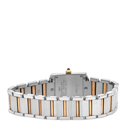 Cartier Stainless Steel 18K Yellow Gold 20mm Tank Francaise Quartz Watch 3 of 4