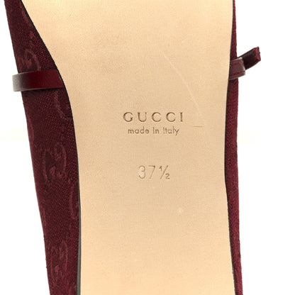 Gucci GG Monogram Horsebit Ballet Flats 37.5 Rosso Ancora 9 of 10