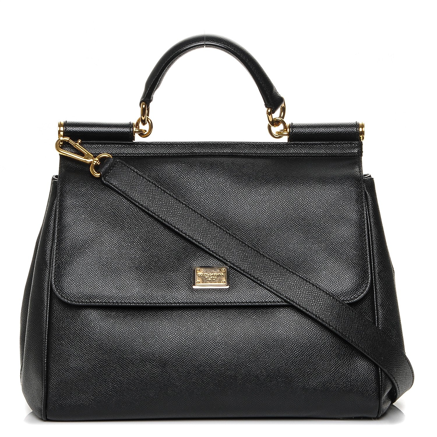 Dolce & Gabbana Dauphine Large Miss Sicily Satchel Black 1 of 6