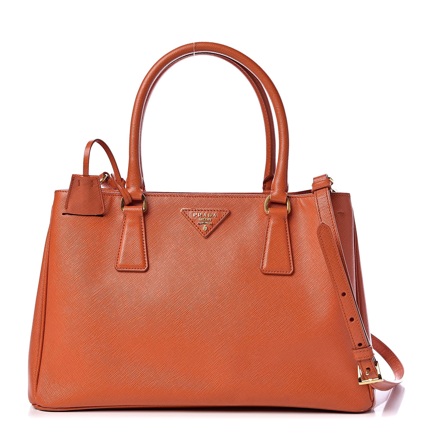 Saffiano Lux Small Tote Papaya