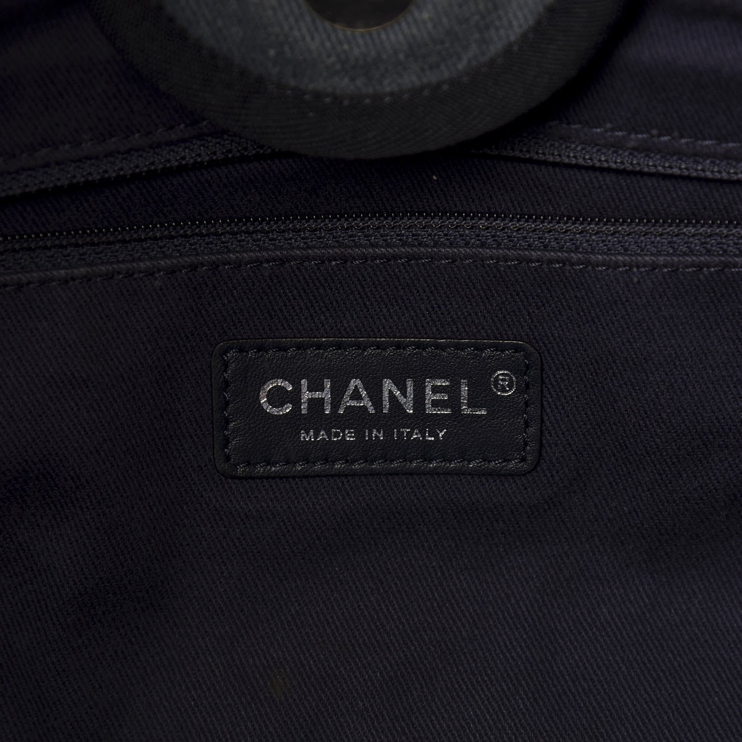 Chanel Canvas Sequin Large Deauville Tote Navy 5 of 9