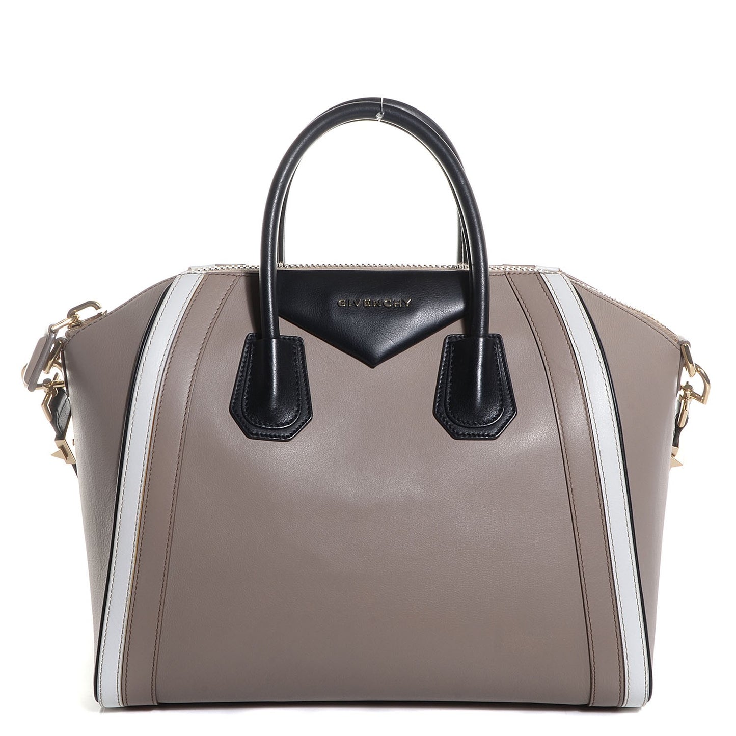 Calfskin Medium Tri-Color Antigona Beige Black White