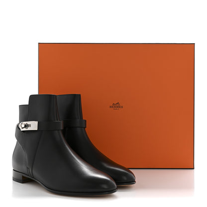 Hermes Calfskin Neo Low Boots 37.5 Black 10 of 10